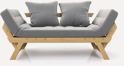 Изображение товара Садовый диван кушетка Soft Element Осварк Textile Grey, массив дерева, рогожка, на дачу, на веранду, на терассу, в баню