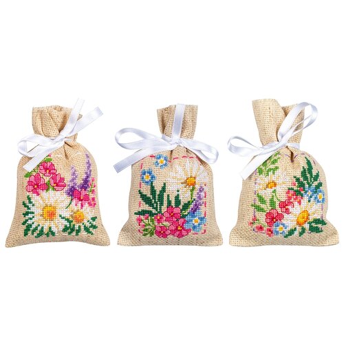 pn 0157726 набор для вышивания крестом мешочки для саше vervaco dandelions одуванчики Vervaco набор для вышивания Весенние цветы,PN-0196584, 12 х 12 см