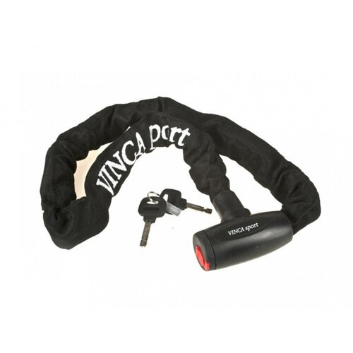 Замок велосипедный VS 101.759black, 6х1000мм, черная оплетка Vinca Sport