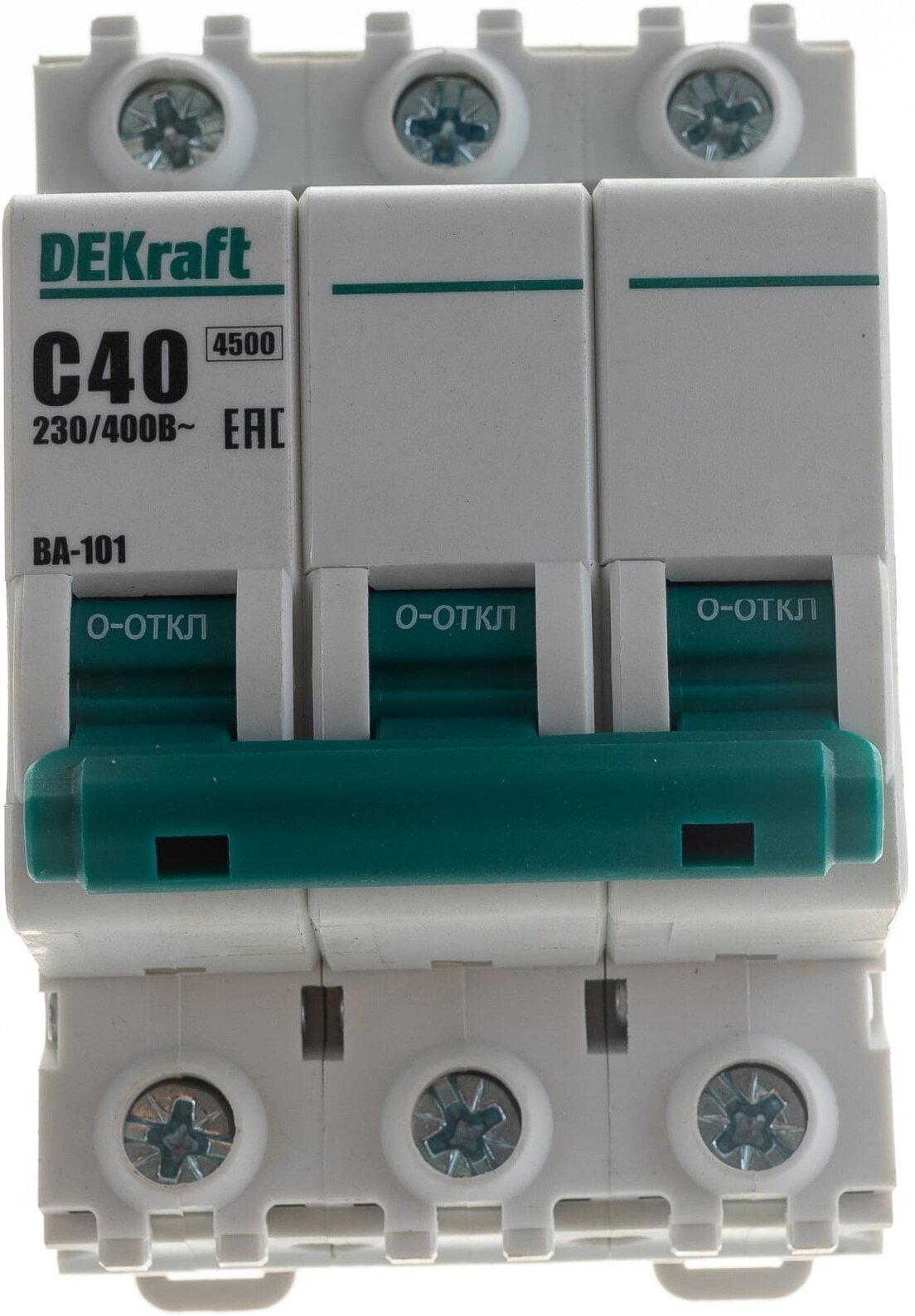ВА-101 11076DEK Автоматический выключатель трехполюсный 3А (4.5 кА, C) DEKraft - фото №14
