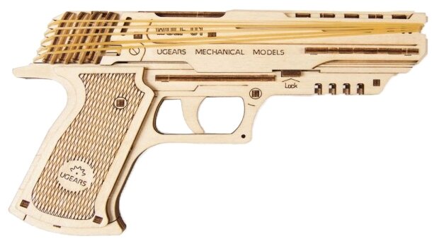Сборная модель UGEARS Пистолет Вольф-01,,