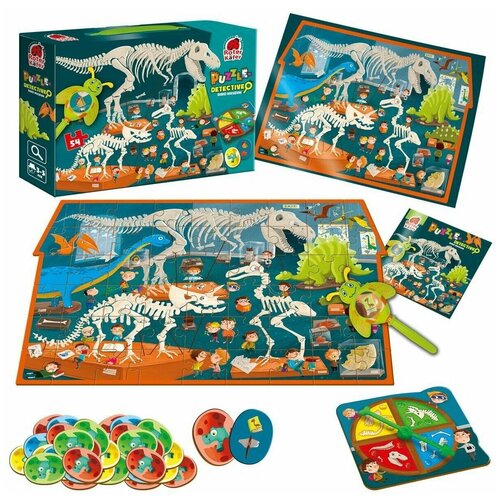 Пазл-детектив Roter Kafer Музей динозавров 54 элемента 47х32 см , RK1080-05 / Puzzle-detective Dino museum