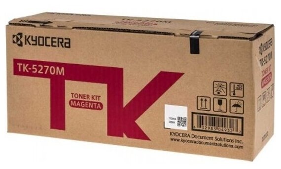 Тонер-картридж Kyocera TK-5270M Magenta для Ecosys M6230cidn, M6230, M6630cidn, M6630, P6230cdn (6000 стр.)