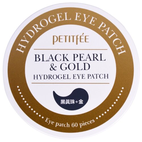 Petitfee Гидрогелевые патчи с экстрактом чёрного жемчуга и био-частицами золота Black Pearl & Gold Hydrogel Eye Patch