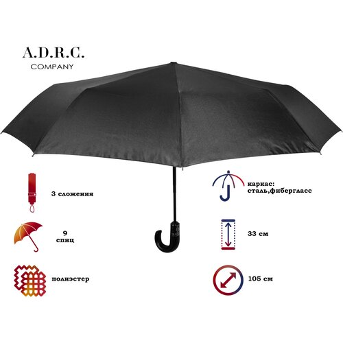 Мини-зонт ADRC Company черный 1296₽