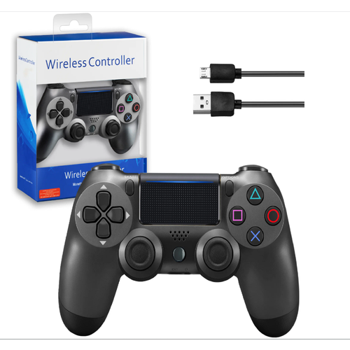 Геймпад-Джойстик для Playstation 4 беспроводной Wireless Controller / Блютуз контроллер PS4 (серый металлик)