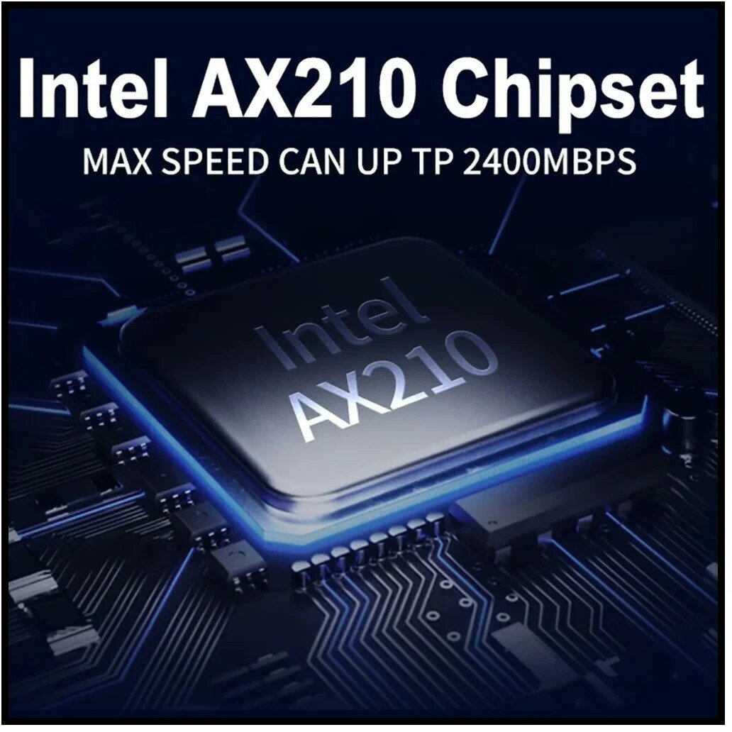 Сетевой адаптер Intel AX210NGW Wi-Fi 6E (Gig+) AX3000, Bluetooth 5.3, PCI-Express, 2 внешние антенны