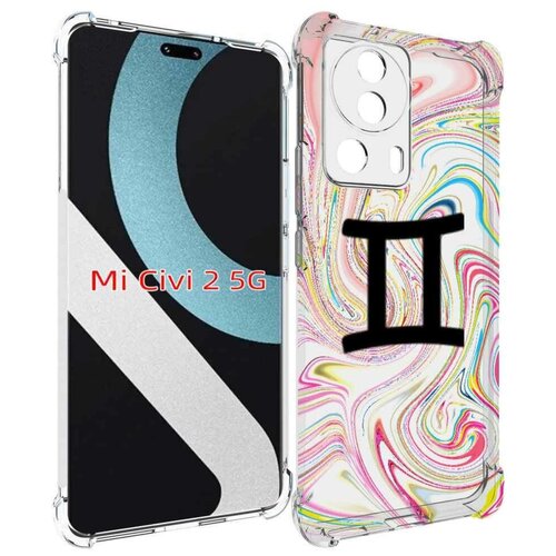 Чехол MyPads знак зодиака близнецы 2 для Xiaomi Civi 2 задняя-панель-накладка-бампер