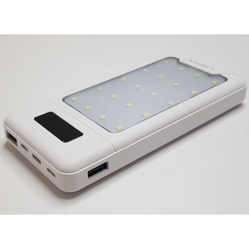 Повербанк URPIN P21 10000mAh / LED-светильник/ дисплей / зарядка от Lightning, microUSB, USB Type-C