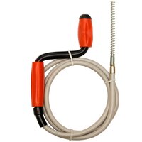 Крокочист Устройство для удаления засора спираль в виниловой оплетке с универсальной насадкой, для труб длиной до 5 метров 51411-8-50