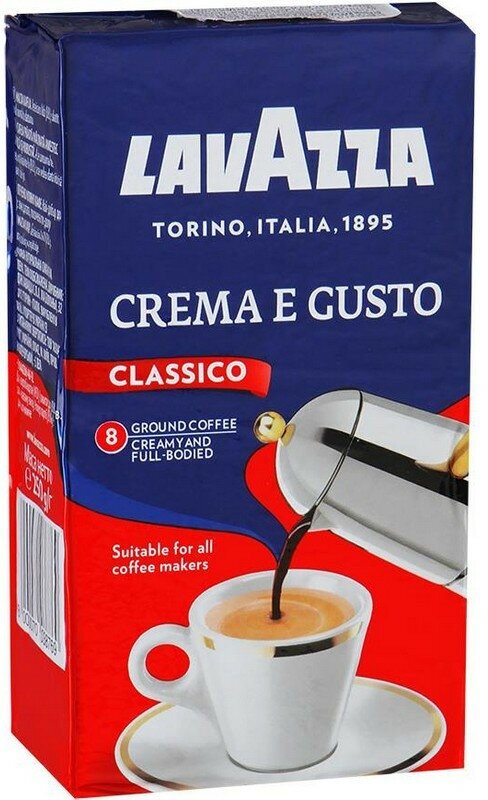 Кофе Lavazza, Crema e Gusto, молотый, 250 г