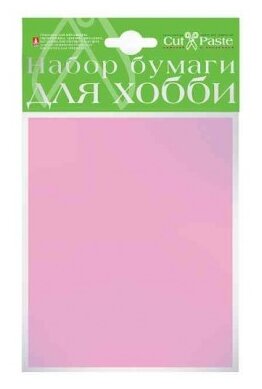 Набор цветной бумаги HOBBY TIME, А4 (222 х 352 мм), 10 листов, крашенная в массе, розовый, Арт : 2-065/10