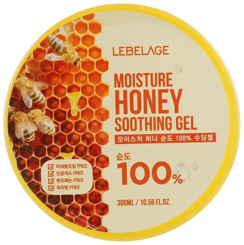 Гель для лица и тела с экстрактом меда Lebelage Moisture Honey 100% Soothing Gel, 300 мл