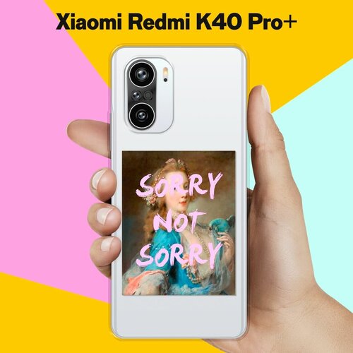 Силиконовый чехол на Xiaomi Redmi K40 Pro+ Sorry / для Сяоми Редми К40 Про Плюс силиконовый чехол на xiaomi redmi k40 pro donut worry для сяоми редми к40 про плюс