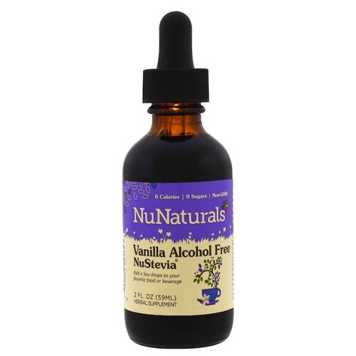 NuNaturals Сахарозаменитель NuStevia Vanilla Alcohol free жидкость, 230 г, 59 мл