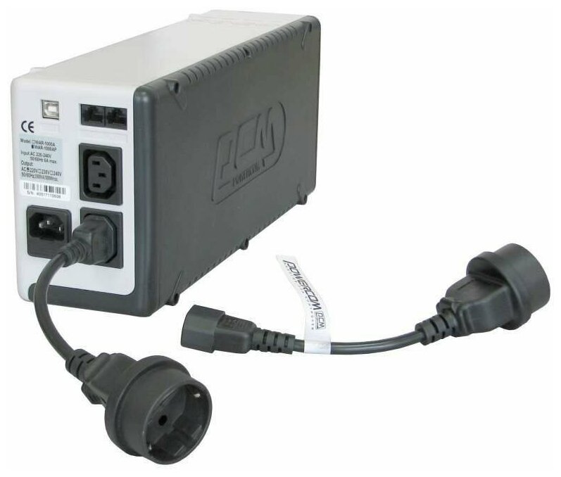 Кабель Powercom SCUT IEC-320 C14 to Socket Type-F 250V 10A - фото №6