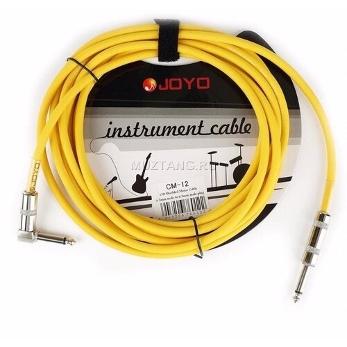 Кабель аудио 1xJack - 1xJack Joyo CM-12 Yellow 4.5m кабель аудио 1xjack 1xjack joyo cm 04 чёрный 4 5m