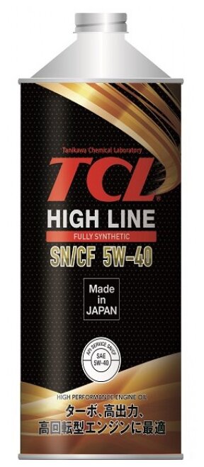Синтетическое моторное масло TCL High Line 5W-40 SN/CF, 1 л