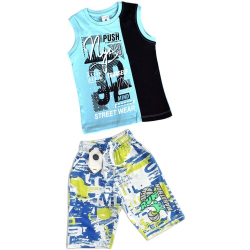 Комплект одежды Bobonchik kids, размер 104, голубой