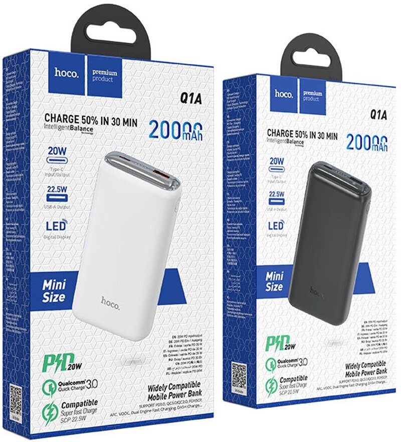 Портативный аккумулятор Hoco Q1A Kraft PD30 + QC30 20000mAh