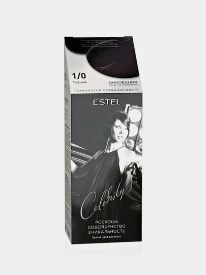 ESTEL Celebrity краска-уход для волос, 1/0 черный