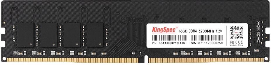 Модуль памяти DDR4 16Gb 3200MHz Kingspec KS3200D4P12016G RTL PC4-25600 DIMM 288-pin 1.2В single rank