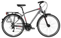 Дорожный велосипед Kross Trans 4.0 (2018) graphite/red/silver matte 17" (требует финальной сборки)
