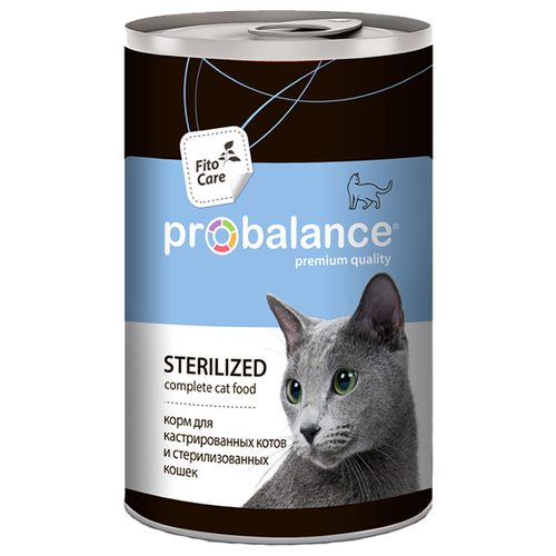 ProBalance Sterilized Консервы для стерилизованных кошек и кастрированных котов 415 г х 12 шт. (70062)