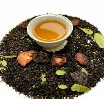 Клубника со сливками черный чай
