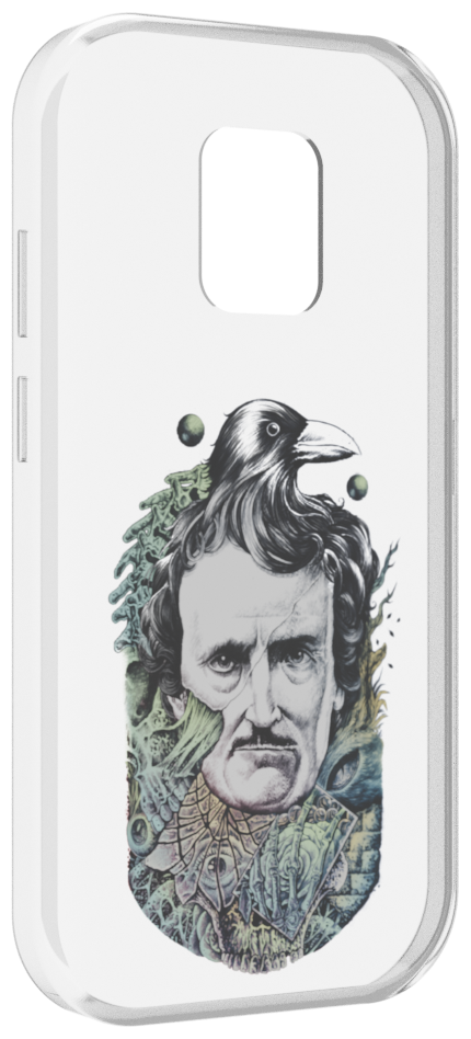 Чехол MyPads Эдгар Аллан с вороном для UleFone Power Armor 14 / 14 Pro задняя-панель-накладка-бампер