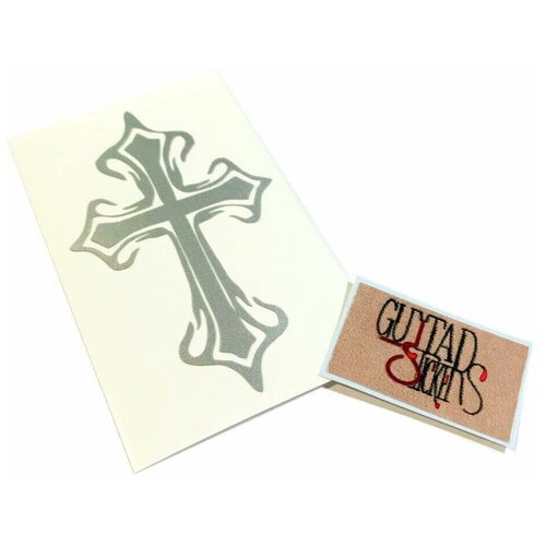 Виниловая наклейка на гитару Племенной крест наклейка виниловая на гитару готический крест красная