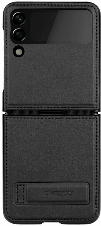 Кожаный чехол с подставкой Nillkin Qin Case (plain leather) для Samsung Galaxy Z Flip4 5G (Z Flip 4 5G), черный
