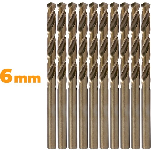 Сверло по металлу ZHIWEI кобальт 5% 6 мм, набор 10 шт