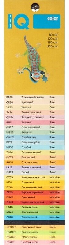 Цветная бумага IQ Neogn A4 100 листов - фото №12