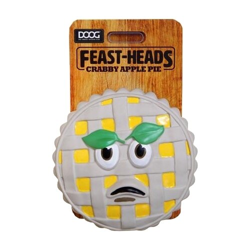 Игрушка для собак DOOG Feast-Heads Crabby Apple Pie, серый/желтый