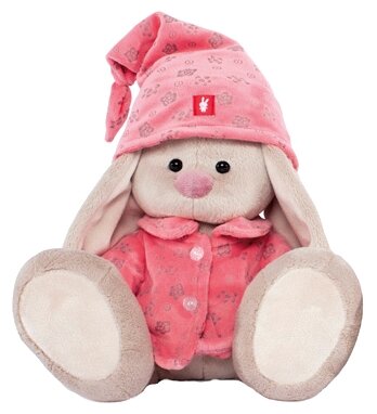 Мягкая игрушка Зайка Ми в розовой пижаме, 18 см, бежевый
