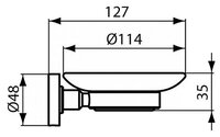 Мыльница Ideal STANDARD Iom A9123 прозрачный/хром