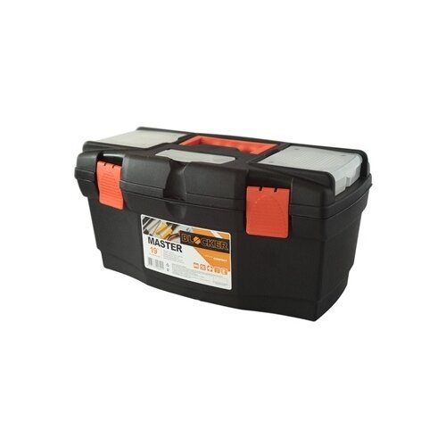 ящик с органайзером blocker boombox br3941 48x26 8x23 6 см 19 черный оранжевый Ящик с органайзером BLOCKER Master PC3702, 48.5x25x24.5 см, 19'' , черный/оранжевый