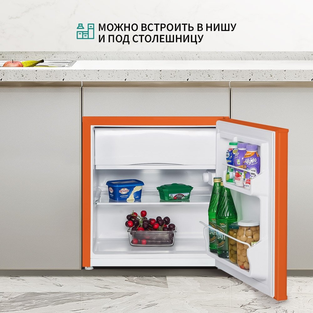Минихолодильник NORDFROST NR 402 Or оранжевый матовый - фотография № 7