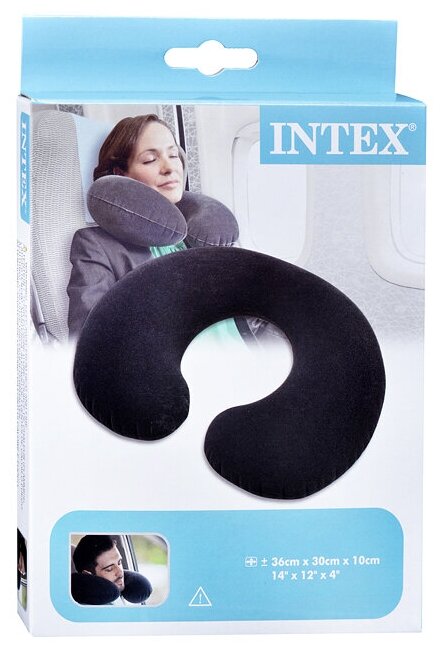 Подушка надувная Intex дорожная - фото №3