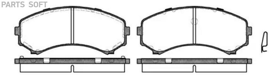 396 00_!Колодки Дисковые П Mazda Mpv 2.6I/3.0/2.5Td 92-99, Mitsubishi Pajero 3.2D/3.5Gdi 00> Remsa арт. 039600