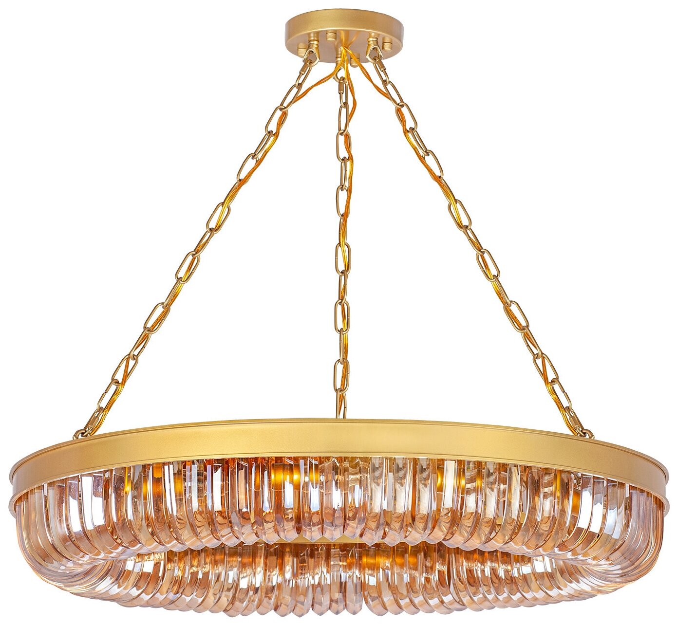 Люстра Mak-interior Terra gold amber D80