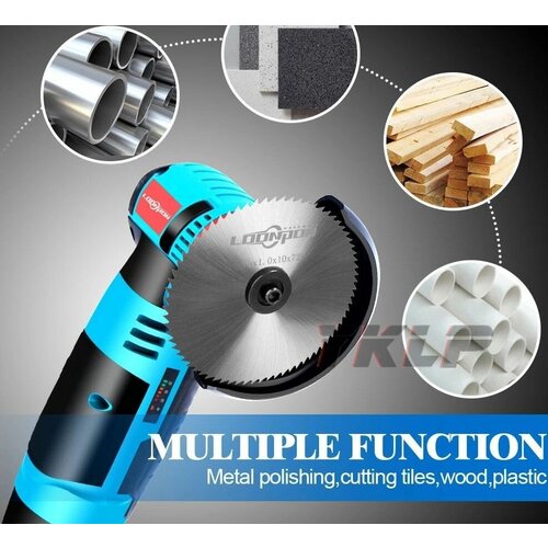 Болгарка угловая мини шлифовальная 19500 обмин с двумя аккумуляторами Синяя 327300₽