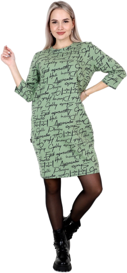 Платье Elena Tex, размер 46, зеленый