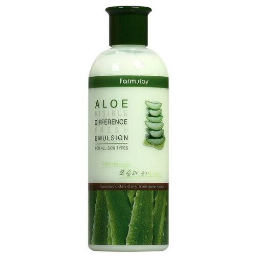 фото Farmstay Visible Difference Fresh Emulsion Aloe Увлажняющая эмульсия для лица с экстрактом алоэ, 350 мл