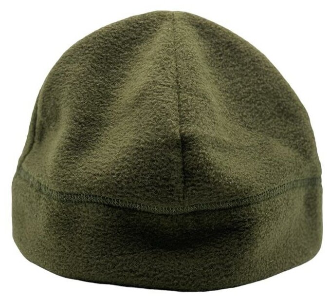 Мужская шапка из флиса однослойная Олива, оливковая, для активного отдыха, теплая шапка, универсальный размер