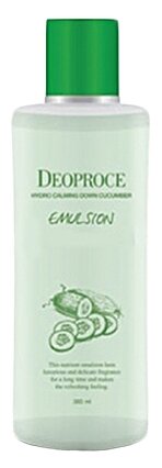 Deoproce Hydro Calming Down Cucumber Emulsion Успокаивающая эмульсия для лица с экстрактом огурца, 380 мл