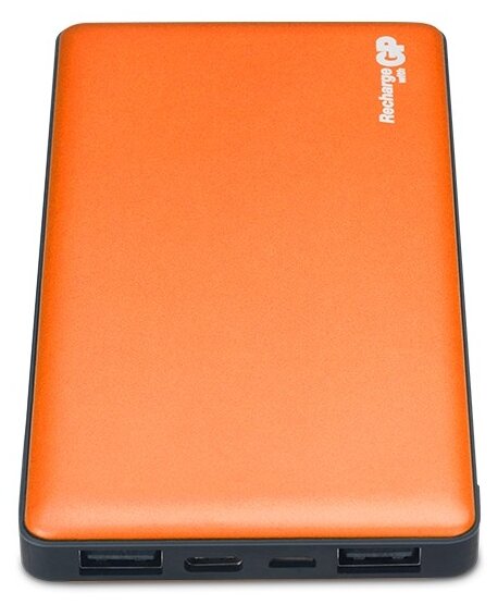 Мобильный аккумулятор GP Portable PowerBank MP10 10000mAh 2.4A 2xUSB оранжевый (MP10MAO)