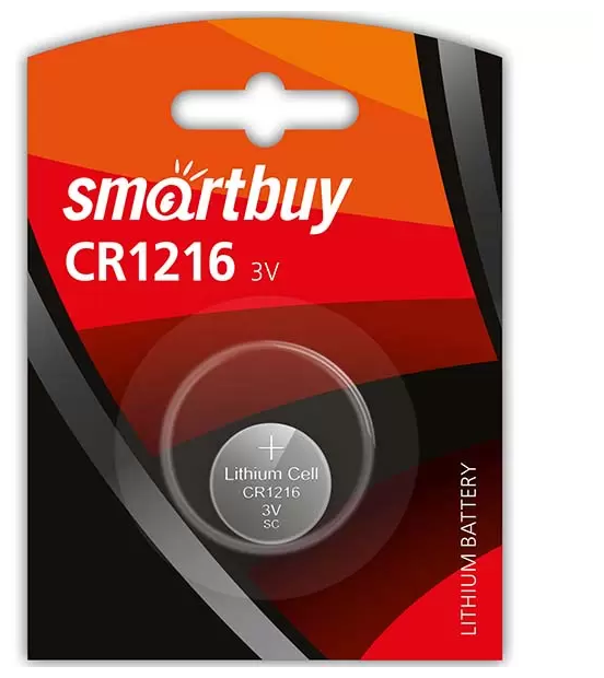 Батарейка литиевая CR1216 SmartBuy в блистере