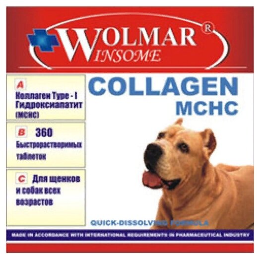 Кормовая добавка Wolmar Winsome Collagen MCHC , 360 таб.
